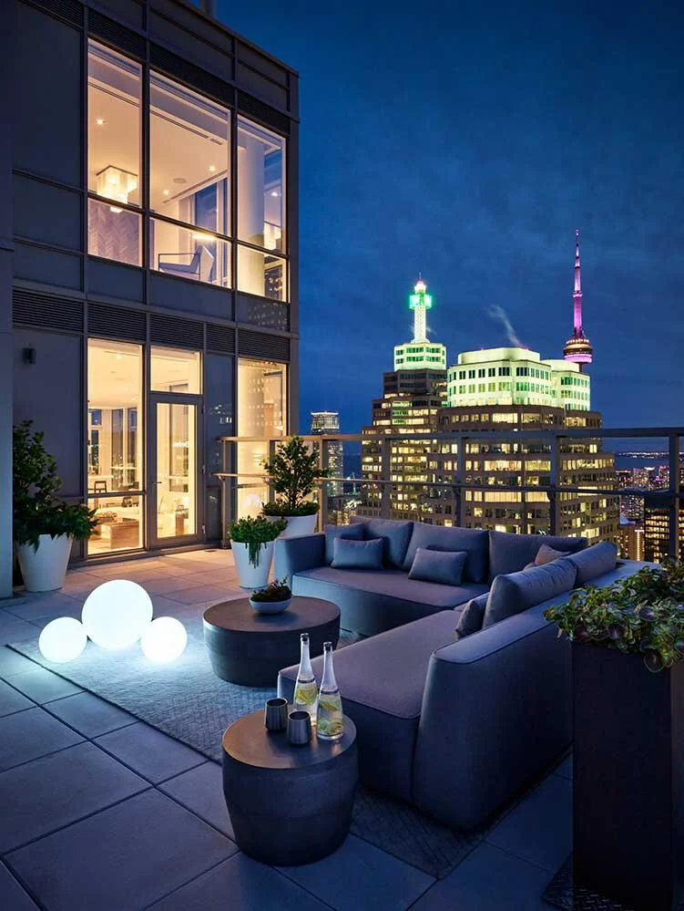 Architectural photo of balcony exterior