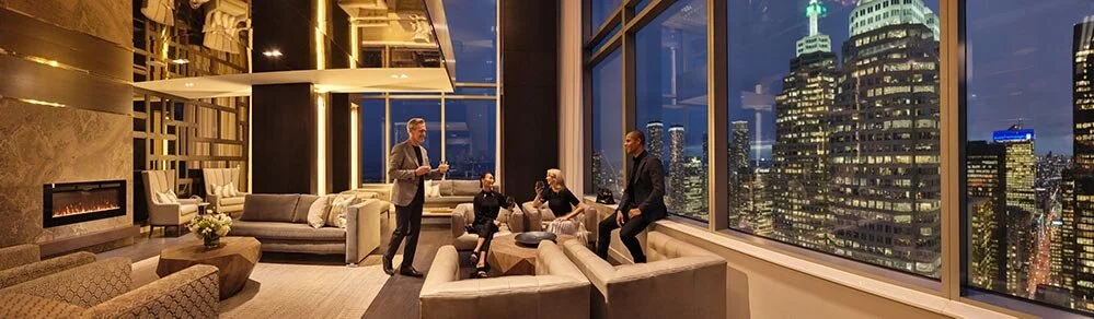  Architectural photo of building lobby interior 