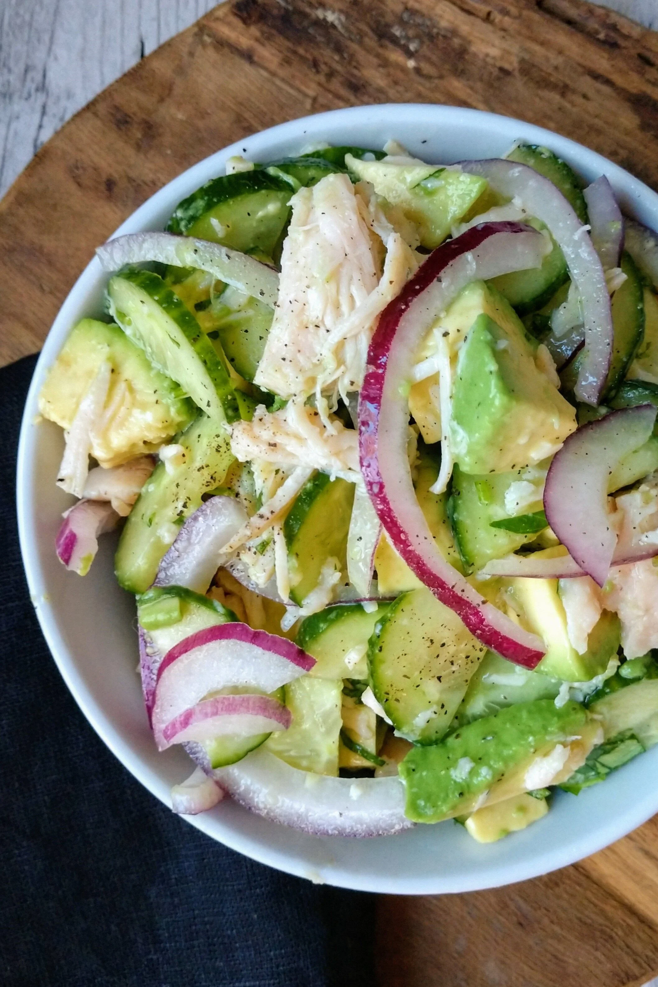 Chicken, Avocado and Cucumber Salad