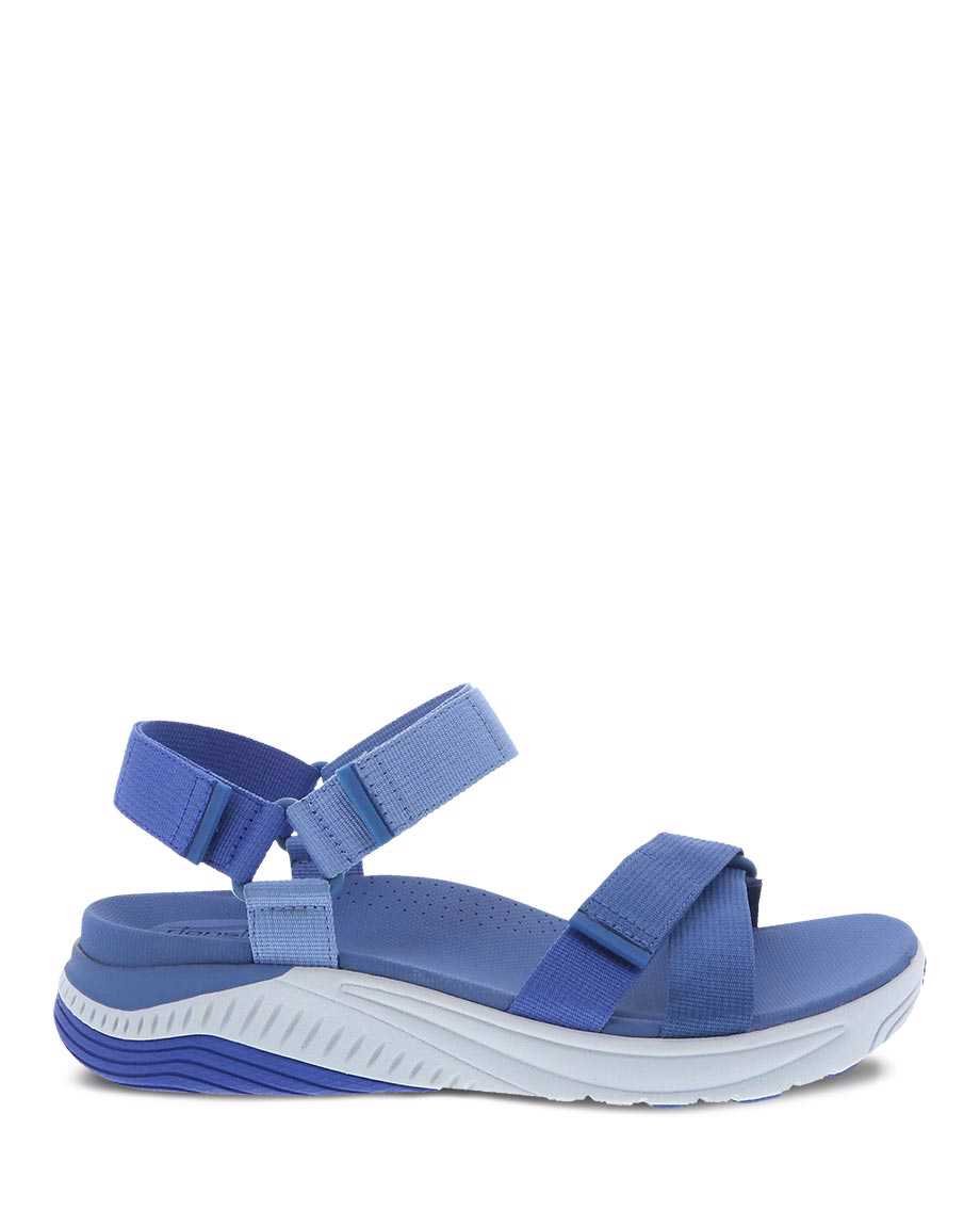 Dansko Racquel Blue Multi Sandal — FOOTPRINTS ANN ARBOR