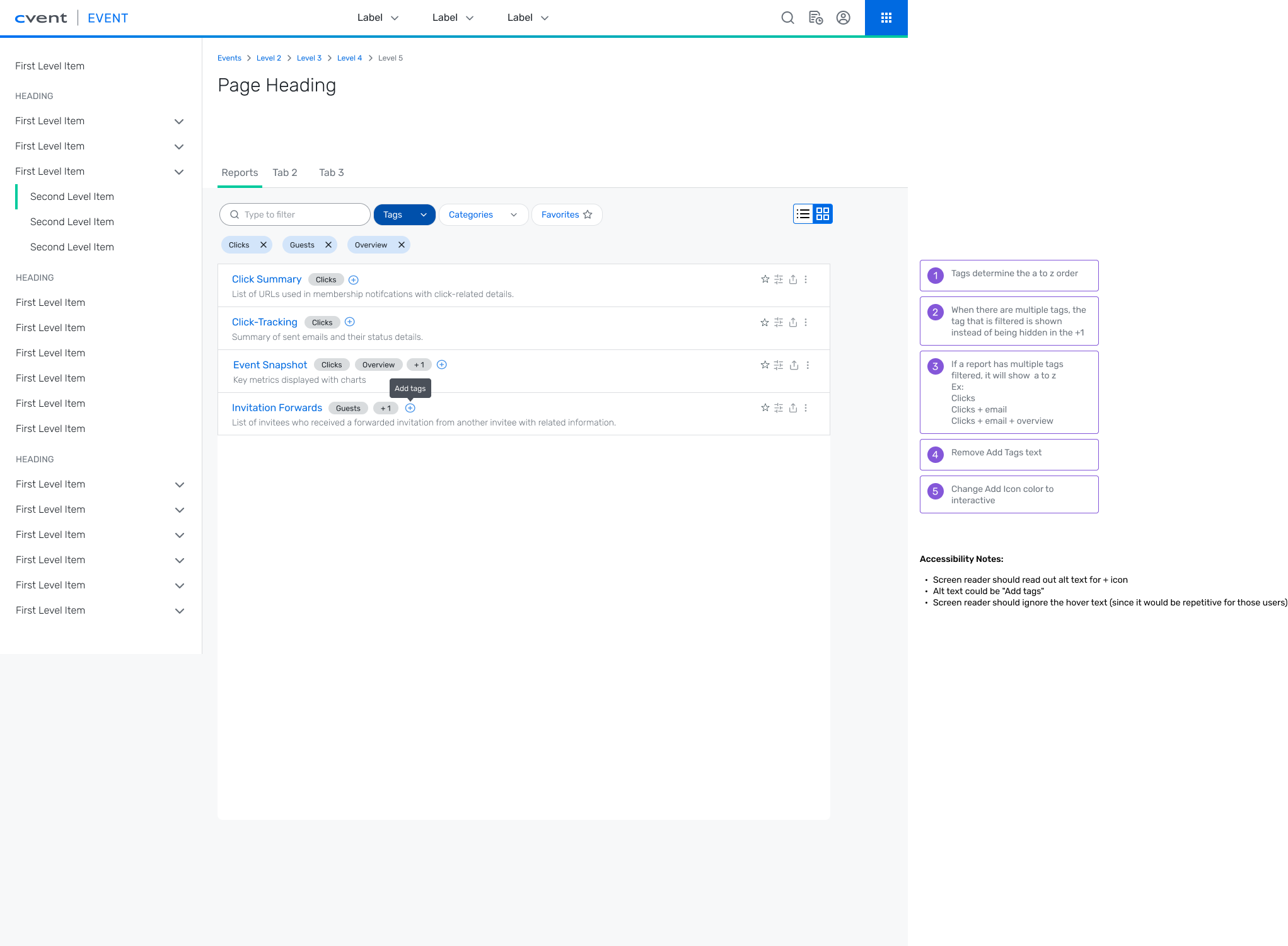 List view