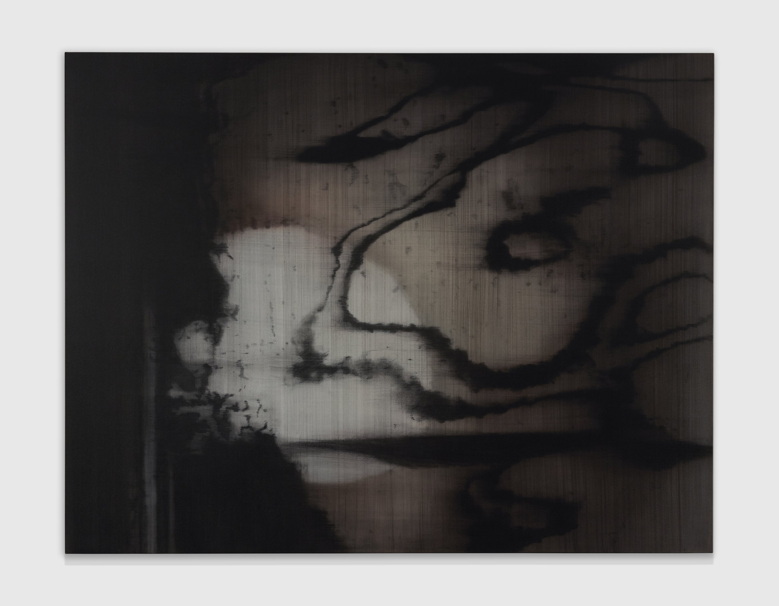 Luminous Poison, 2025
Charcoal, gesso, and oil on linen
46 x 60 inches
157.5 x 152.5 cm