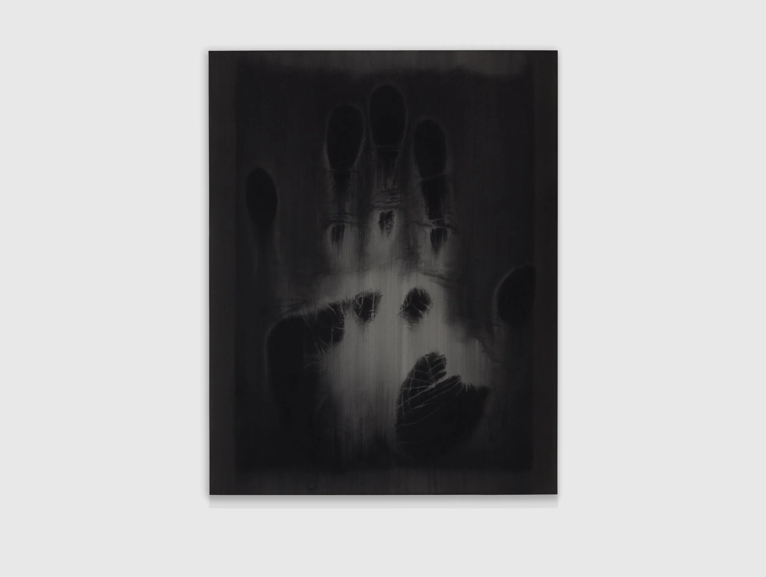 Omen, 2025
Charcoal, gesso, and oil on linen
32 x 25 inches
81.3 x 63.5 cm