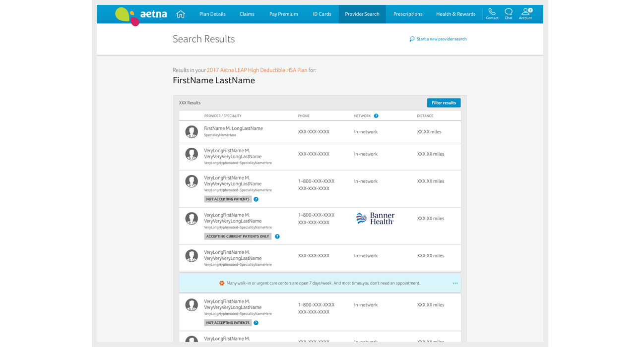 Aetna My Aetna Ux Ui Designs Field Kit Design