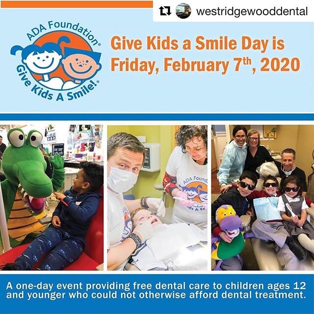 On Friday, February 7th, over 100 dental offices throughout NJ will be opening their doors to provide free dental treatment to children ages 12 and younger and we are one of them. Can&rsquo;t wait to help treat under privileged children in need! #Giv