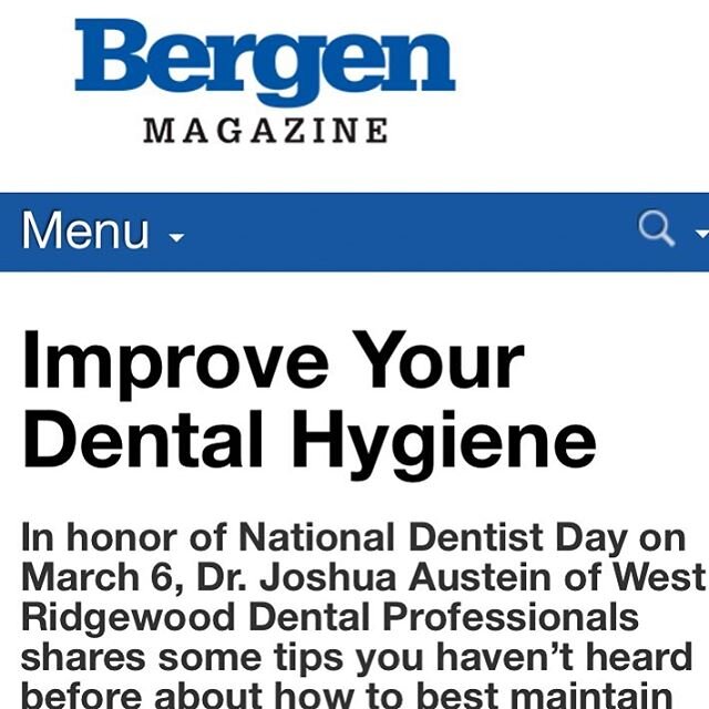 Check out yesterday&rsquo;s article @bergenmagnj 
http://www.healthandlifemags.com/bergen/March-2020/Improve-Your-Dental-Hygiene/

#ridgewooddentist #ridgewoodnj #bergencounty #dentist #healthylifestyle #bergenmagazine #dentist