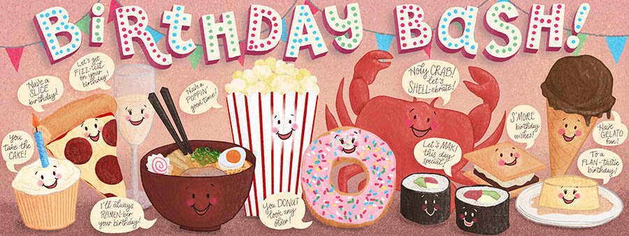 Birthday Pun Illustration Food Pun Illustration Jennifer Hines