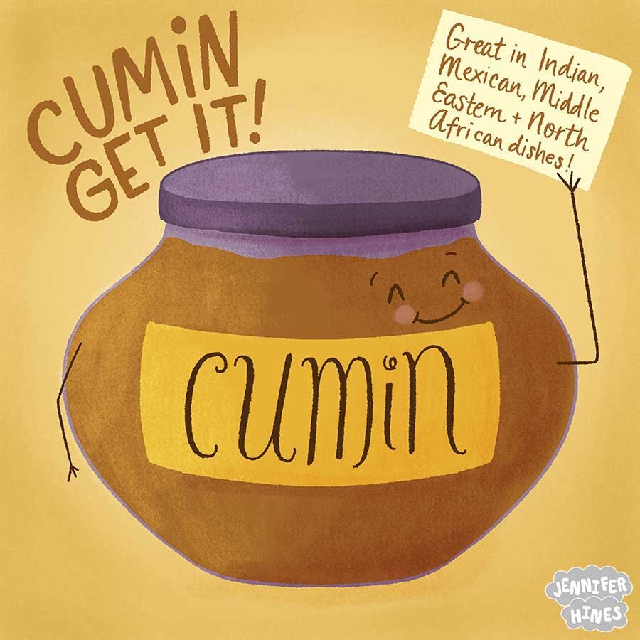 Spice Pun Illustration - Food Pun Illustration | Jennifer Hines / Food