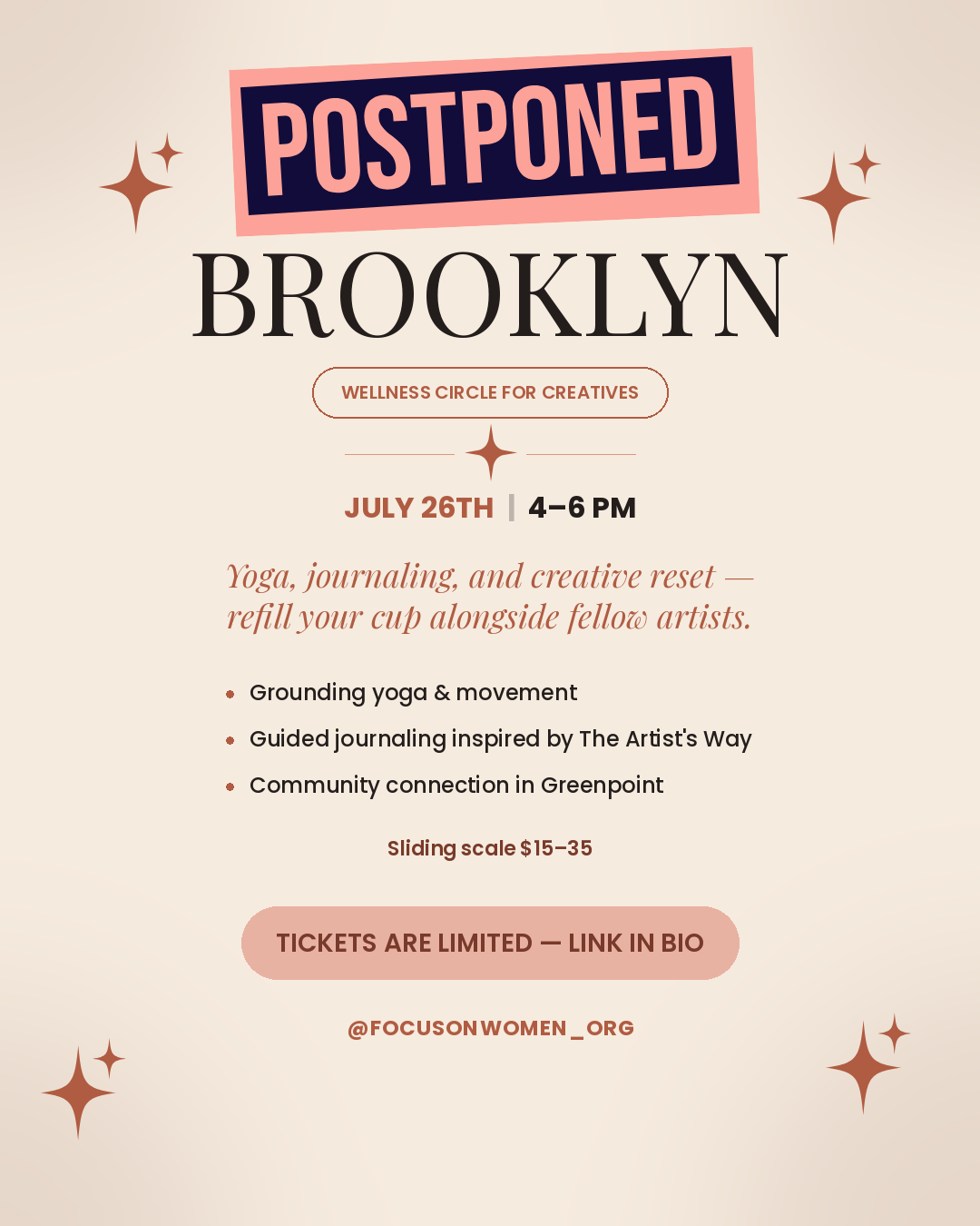 POSTPONED! Creative Reset: A Wellness Circle for Artists + Creatives