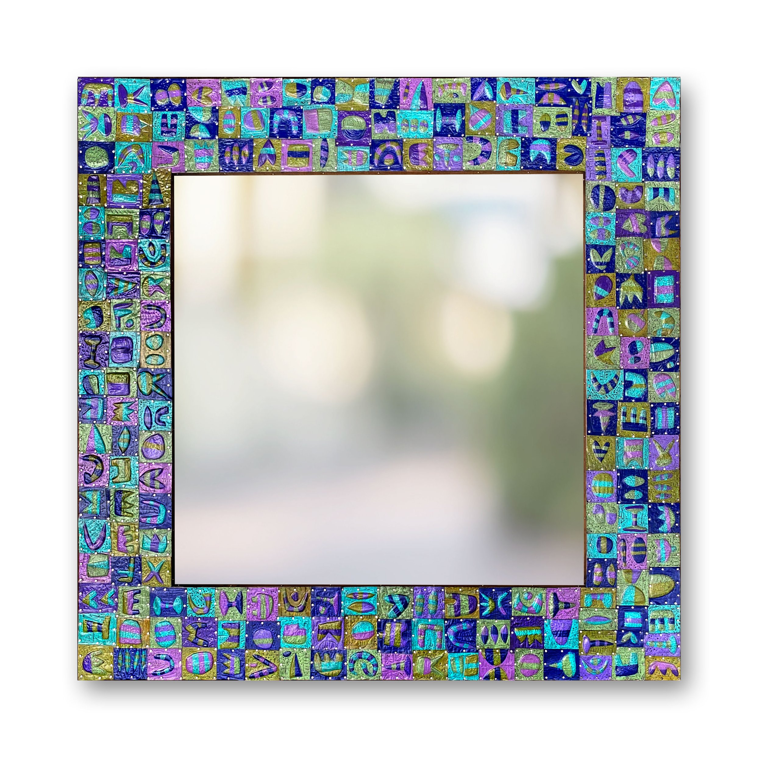 Narrow Border Patchwork Mirror