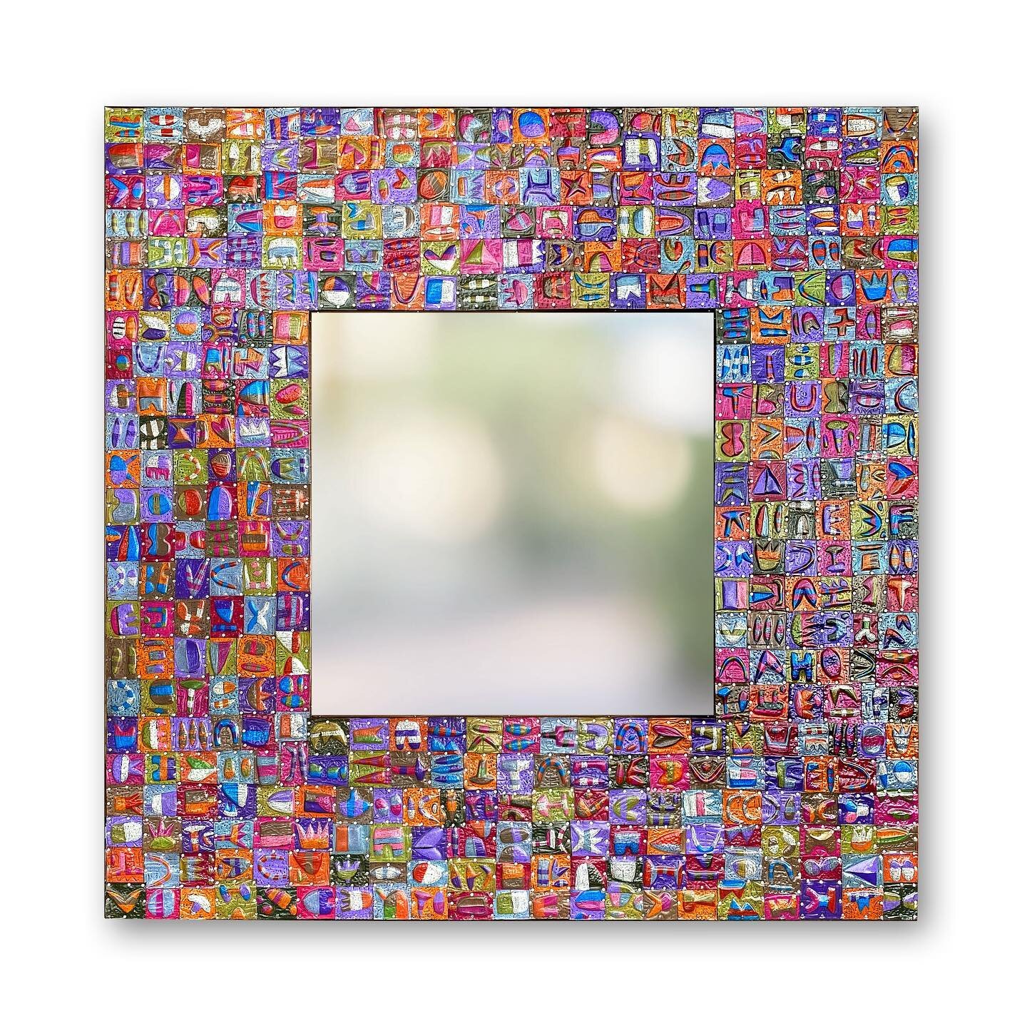 Made with lots of little panels.  24&rdquo; x 24&rdquo;x 2&rdquo;