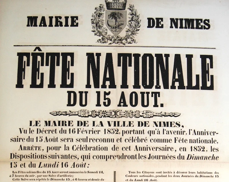15 août : l’Assomption, ancienne fête nationale de la France