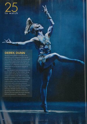   25 To Watch Derek Dunn  Dance Magazine - January 2014 