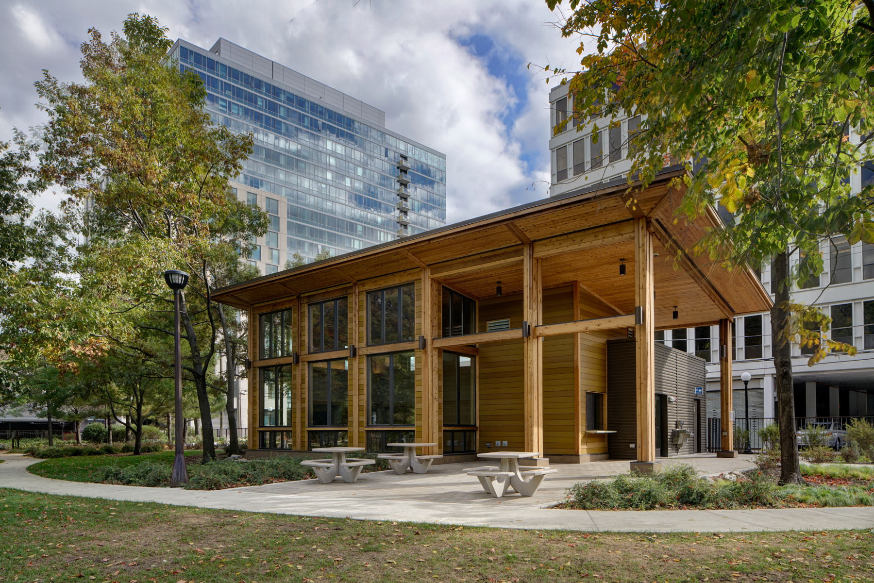 Austin Gardens Environmental Education Center as seen from a similar angle to the rendering above./Eric Hausman Photographer