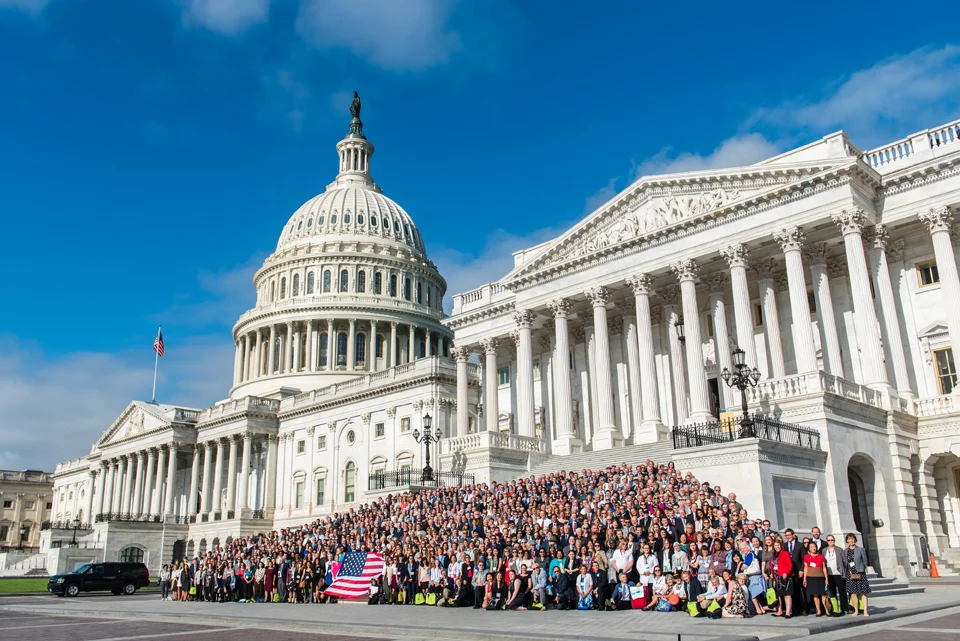 Citizens’ Climate Lobby in front of the Capitol.