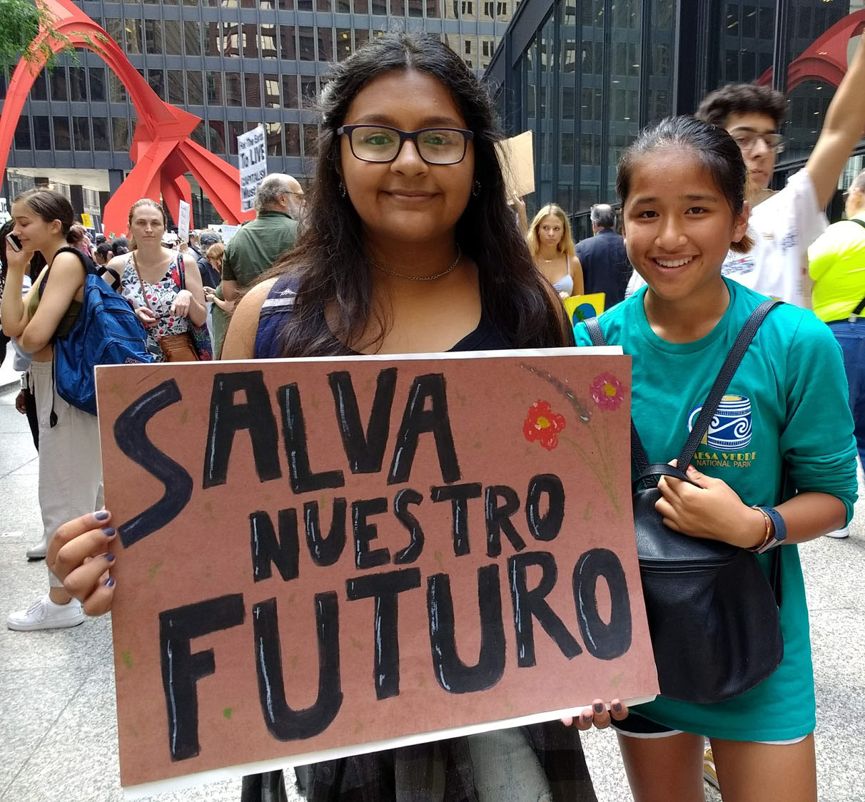 Protesters at the Youth Climate Strike.