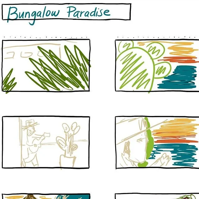 Peek inside our creative process. Storyboards and music video shot list for &ldquo;Bungalow Paradise&rdquo; music video that we shoot tomorrow, just posted to KindReserveRecords for our $5 Subscribers. 🌿😎🏠🏝☀️
&ldquo;The entire video will be creat