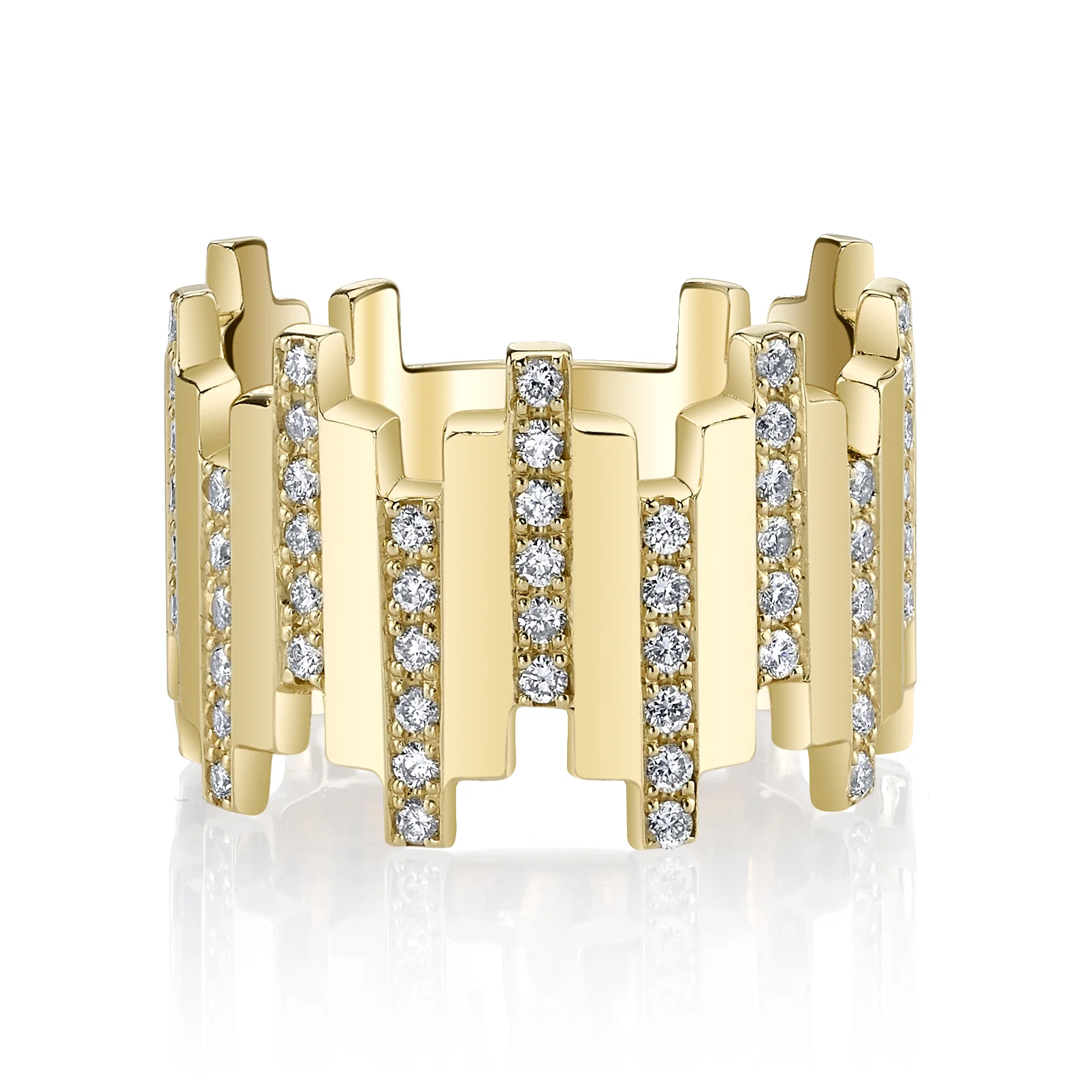 Staggered Lines Ring