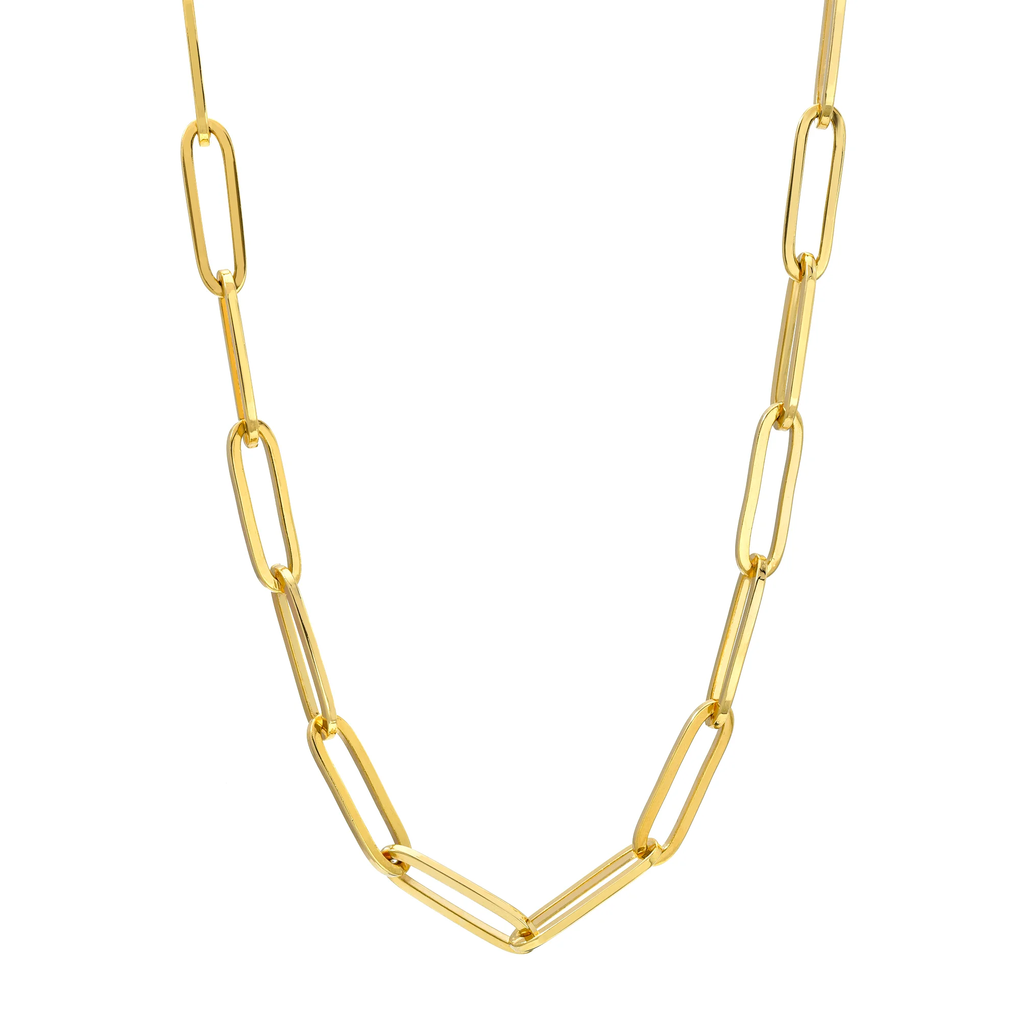 Large Paper Clip Chain Necklace