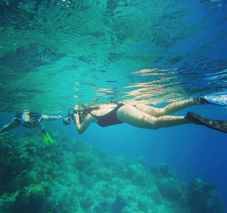 Gabriela working as an underwater photographer at The Great Barrier Reef (Cairns, Australia) / Photograph courtesy of Gabriela Echeverry