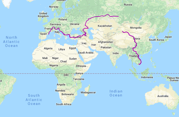 Map of 2018 Route