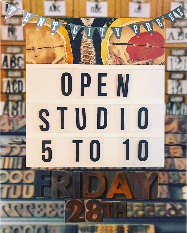 Come through all yee curious!! Have an idea that you want to see printed? published? publicized?  Stop by, grab a chat and check out our Zine library while you&rsquo;re at it. -L
.
.
.
.
#printmaking#art#design#illustration#studio#artstudio#printstud