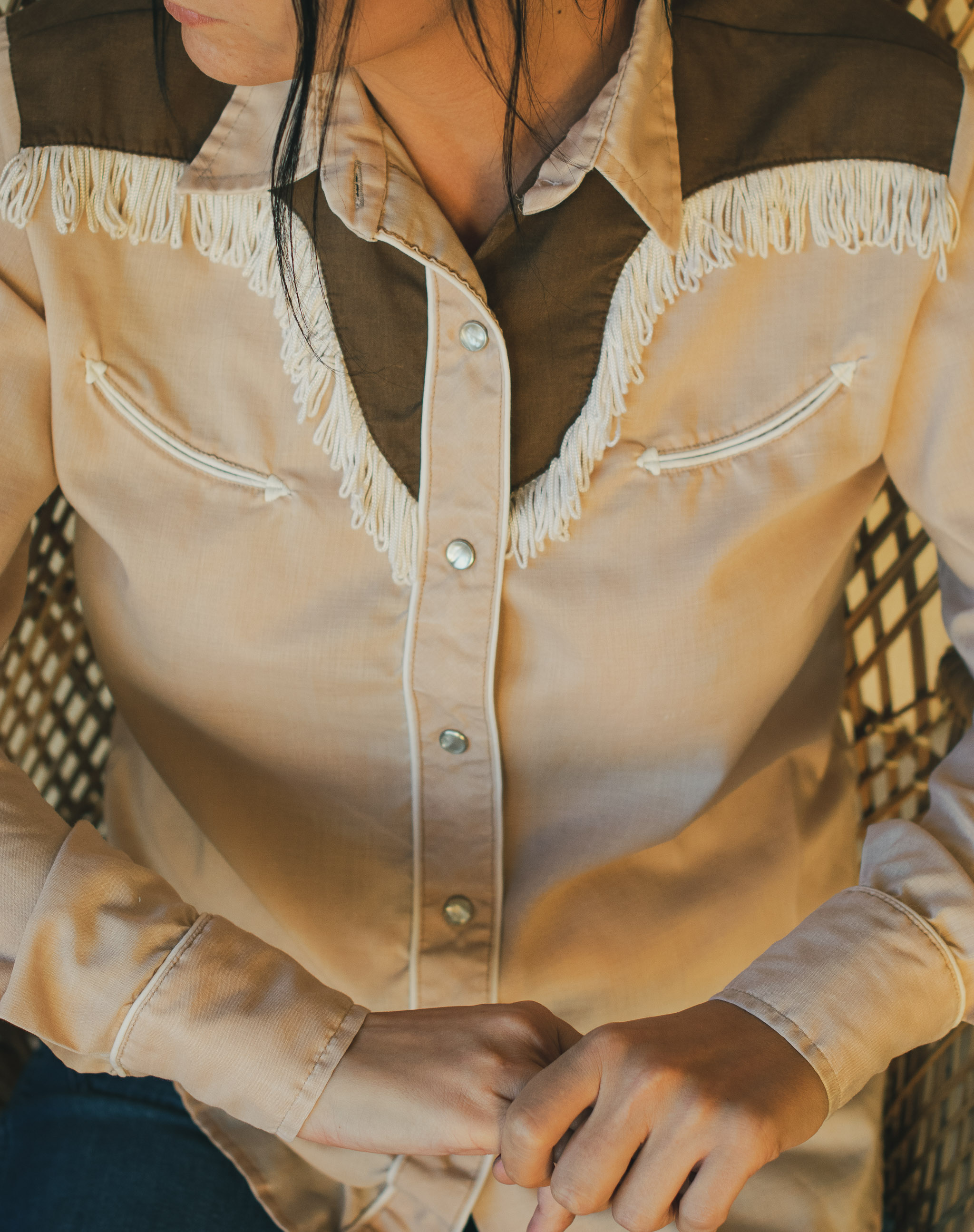 Ely Big Horn Fringe Pearl Snap