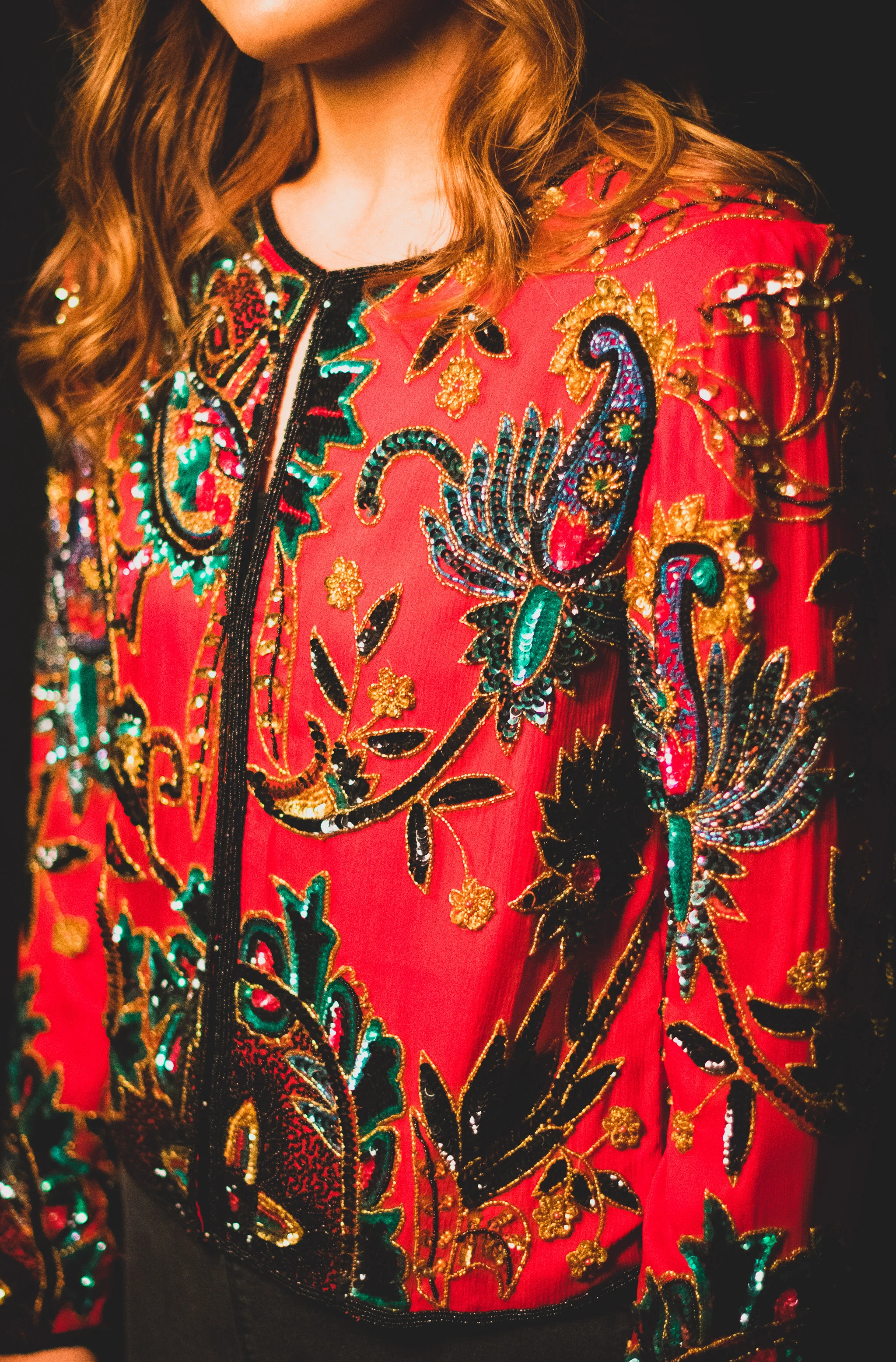 VTG Silk Beaded Jacket