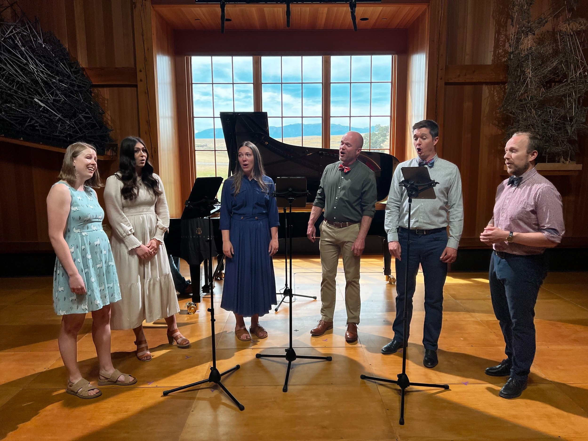  Members of Roots in the Sky perform at the Tippet Rise Arts center, September 2024 