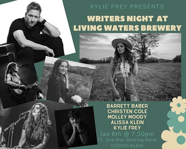 Can&rsquo;t wait for this!! If you&rsquo;re in Nashville next Monday you should come- I&rsquo;m playing some songs from my record and some brand new ones with none other than the one and only @giderplayer 🙌🏻 come check out these artists!