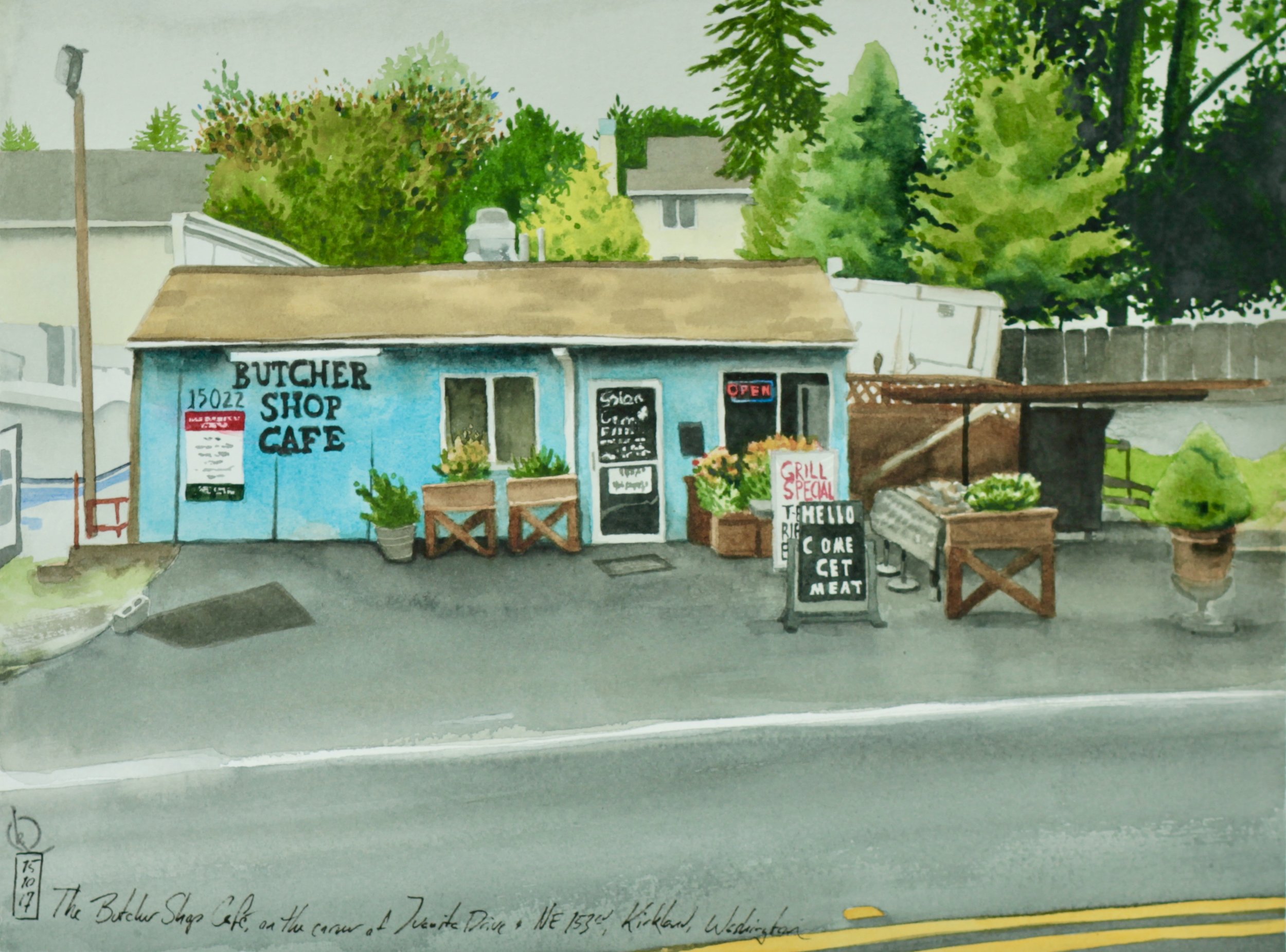 The Butcher Shop Cafe, on the corner of Juanita Drive and NE 153rd, Kirkland, Washington