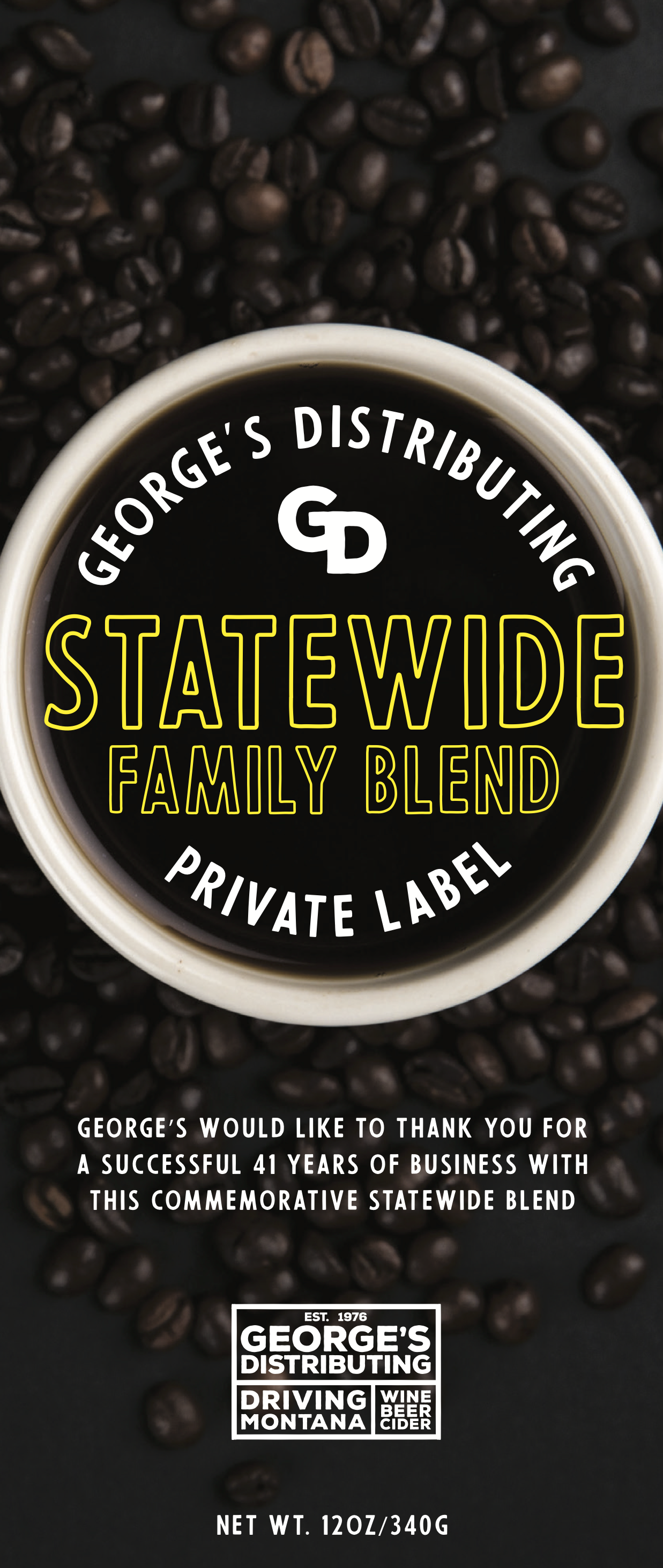 1lb Coffee Bag Label