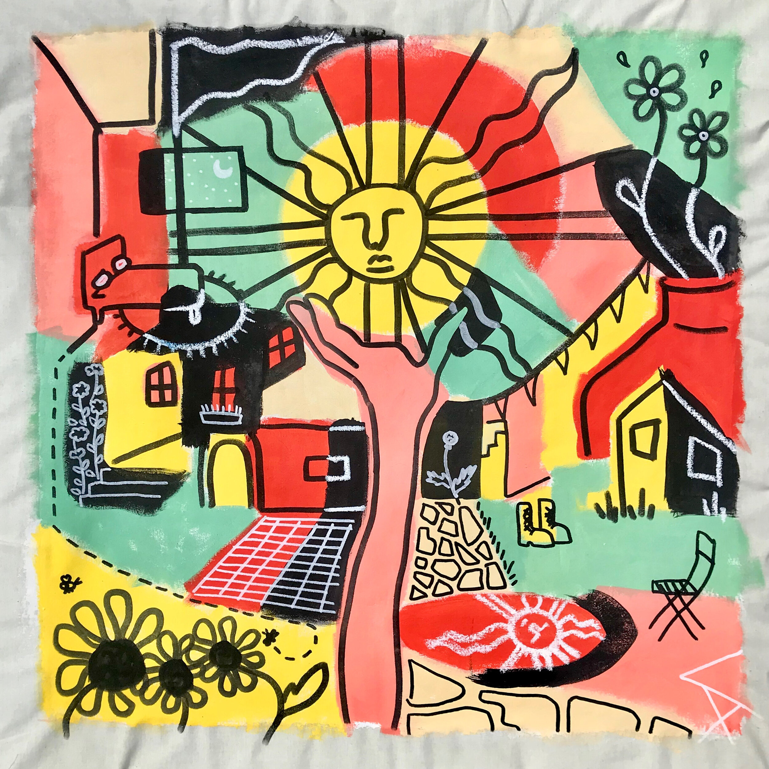 "Loosen Up" Painting (Unstretched)