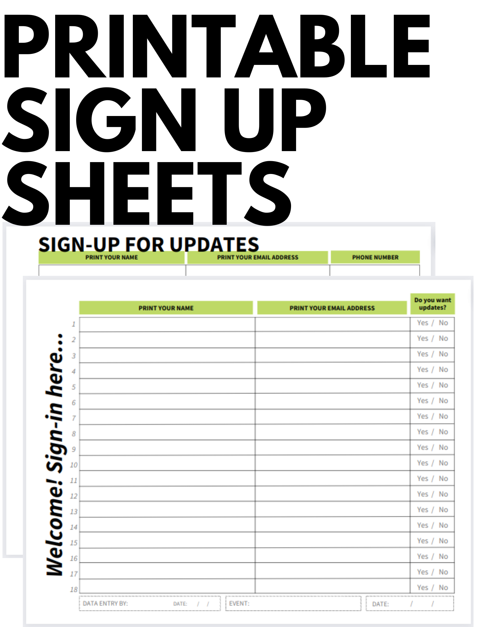 Contribution Sign Up List Toolkits & Templates — CO-OP Dayton