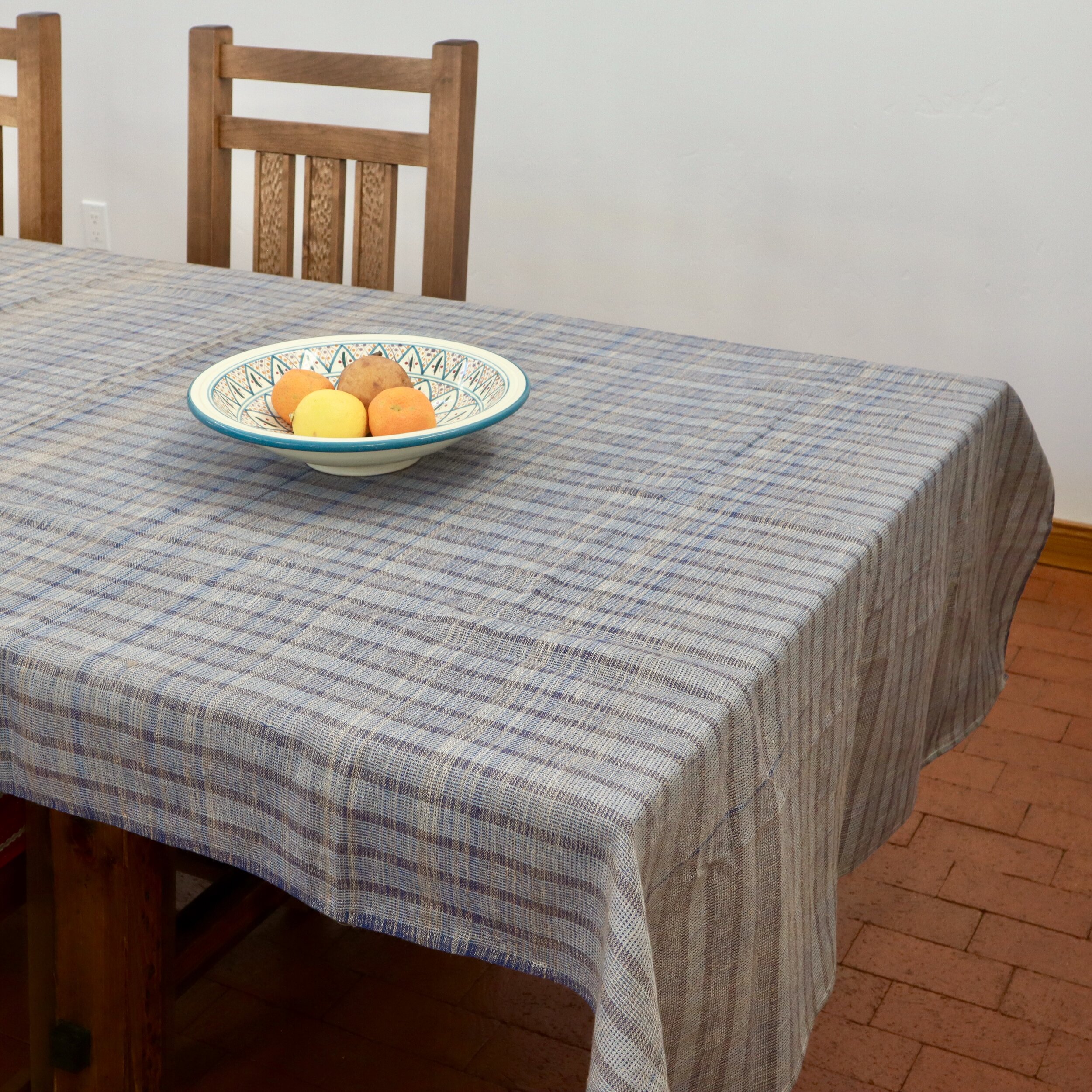 Large cotton linen tablecloth