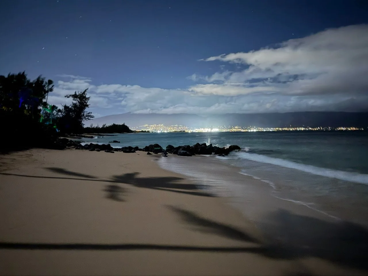 Kahalui Harbor at night