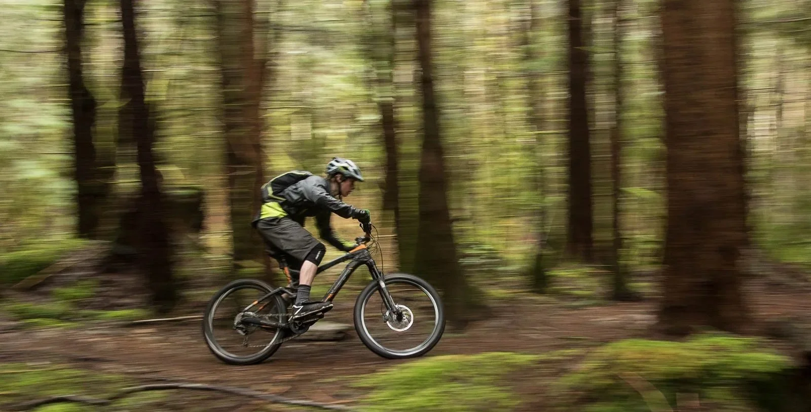 Mountain Biker on Galbraith Mountain in Bellingham , Washington
