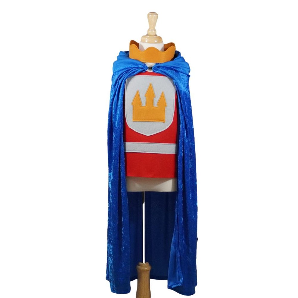 Medieval Red And Blue King Costume Set (Tunic, Cape And Crown) (Copy) —  Teatots Party Shop