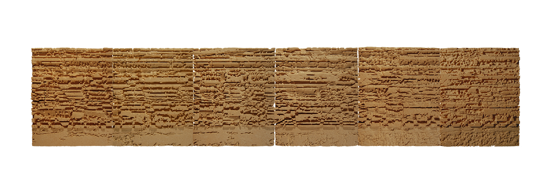 Friese With Inlays; Showing Scenes of Dairy Farming ca. | 2400 b.c.e. | Missing from Baghdad Museum since 2003 c.e. | Ceramic relief tiles printed using ZCorp 400 rapid prototype printer 8.5" x 45.75"