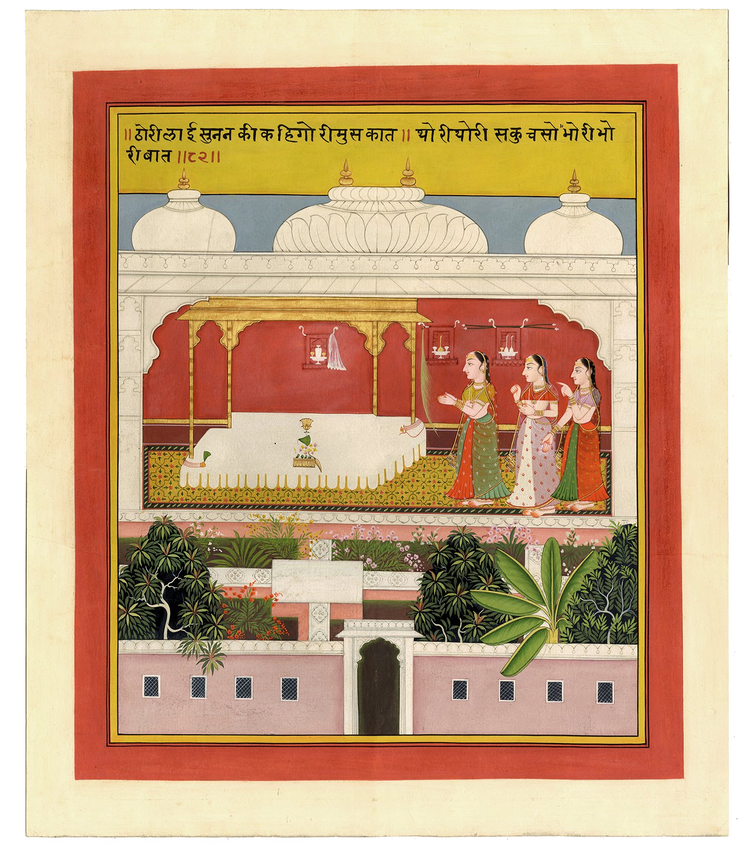 Krishna and Radha in a Pavilion