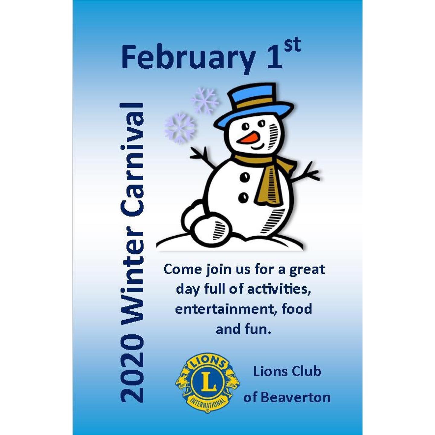 Beaverton Lions Winter Carnival, February 1, 2020 #beavertonlionswintercarnival