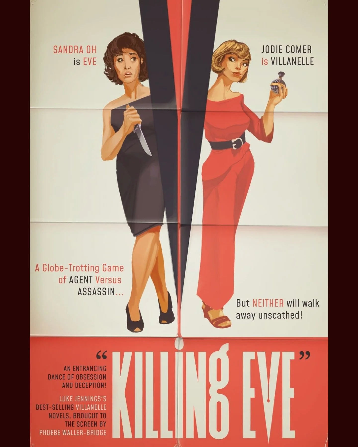 One of my favourite Killing Eve posters, designed by Amelia Herman.
