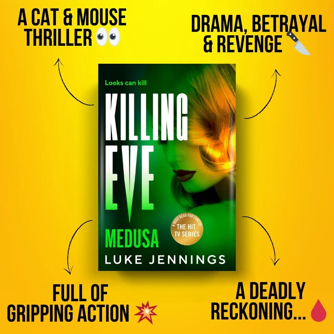 Who&rsquo;s excited for Killing Eve: Medusa?
Put your predictions in the comments&hellip;

#thrillerauthor #villanelle #crimefiction #bookstagram