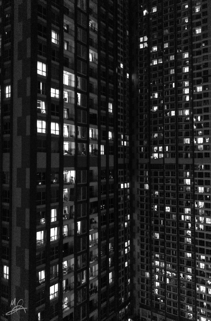 Lights from homes