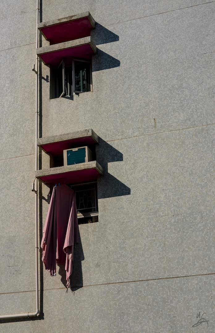 out of the window on the estate