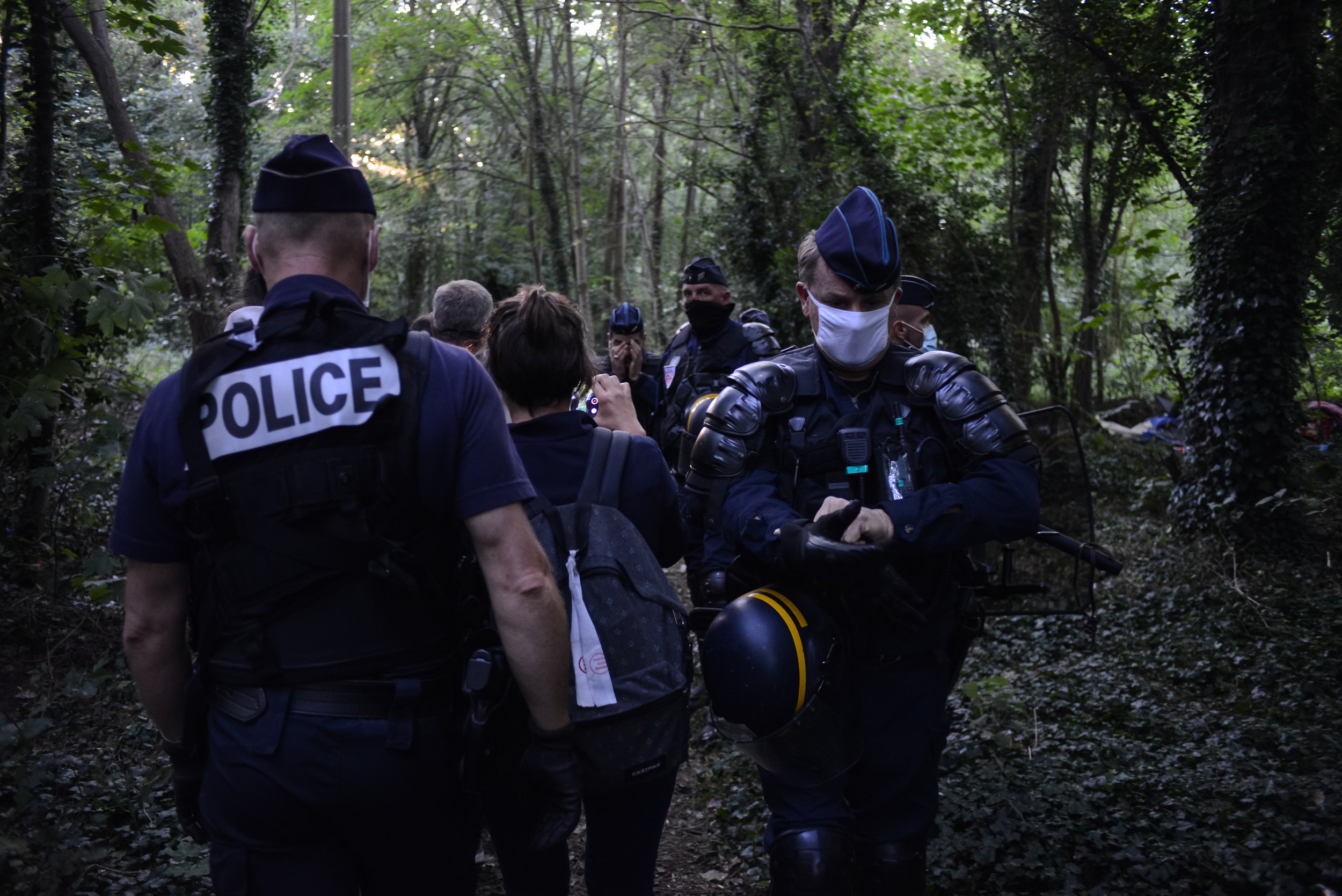  Evictions by police are common place among the sites in Calais.  This one took place in one of the main 'jungle' sites on the 30th of July at approximately 6.30am and involved police from 2 distinct departments (the CRS, once part-funded by the UK g