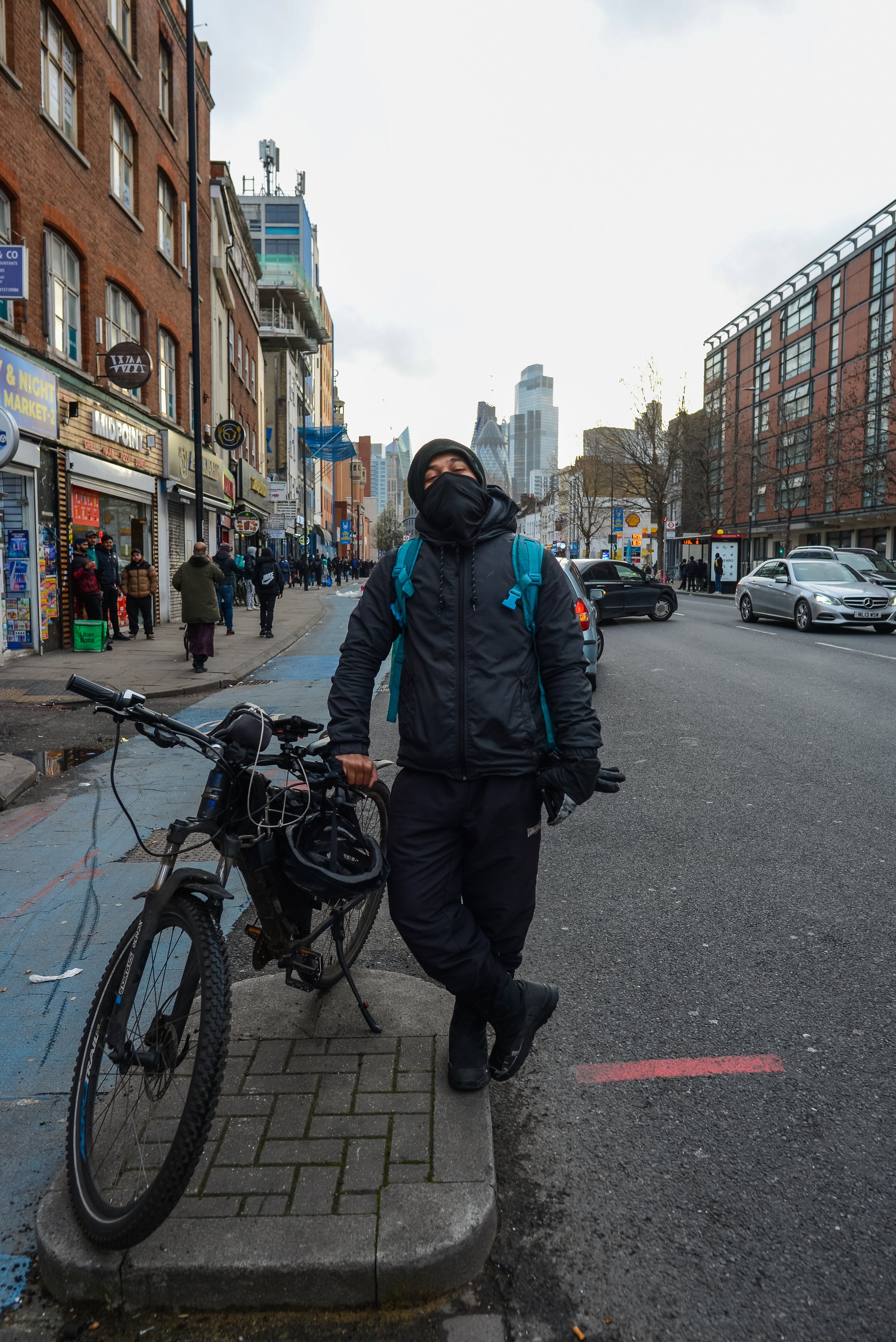  Fahim, from London, has been a rider for deliveroo for a couple of months. 