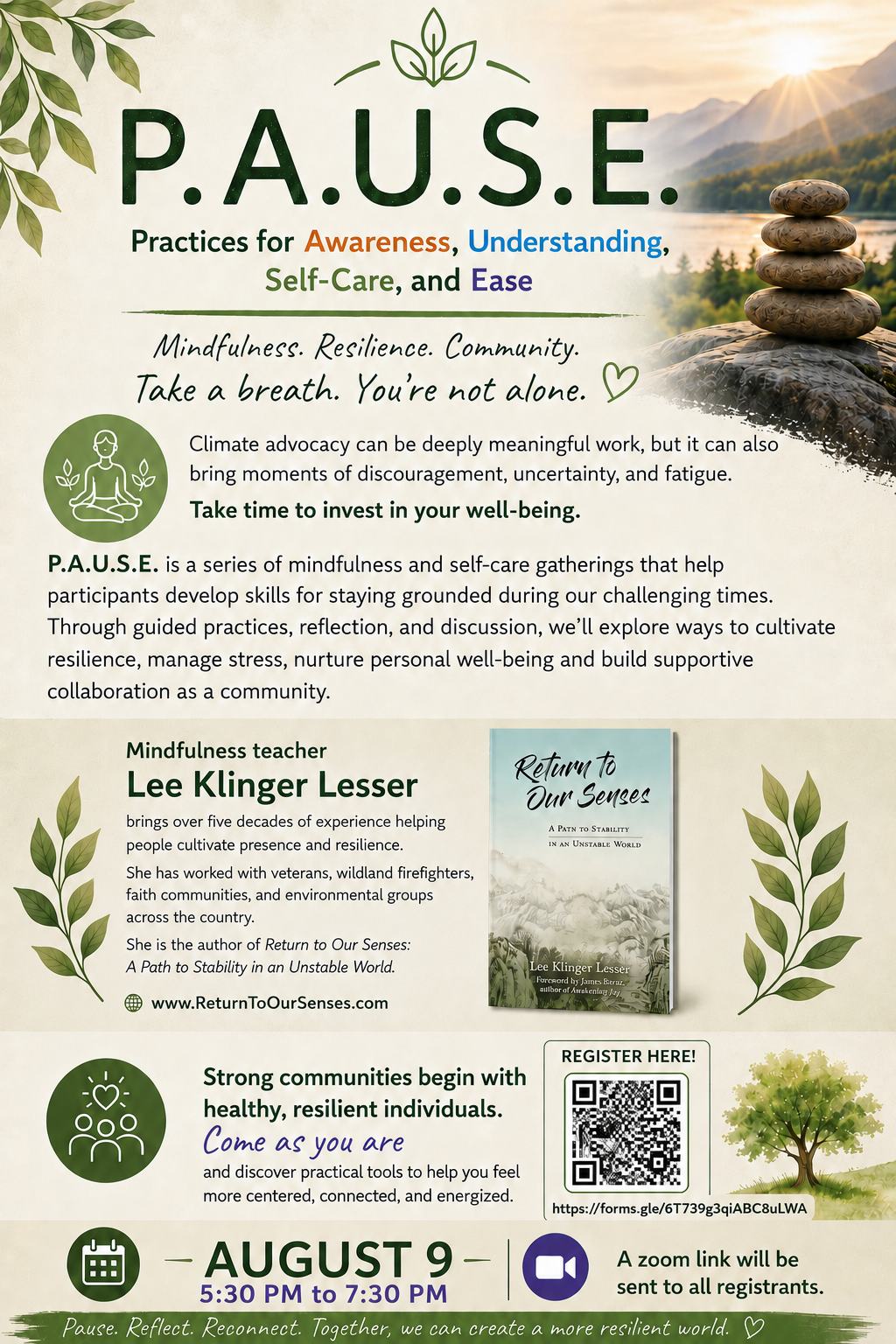 PAUSE: Practices for Awareness, Understanding, Self-Care, and Ease (Copy)