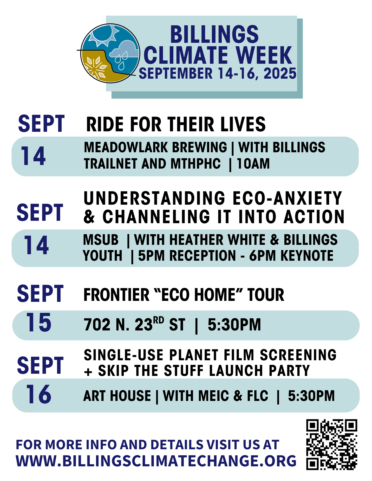 Billings Climate Week - Sept. 14th-16th