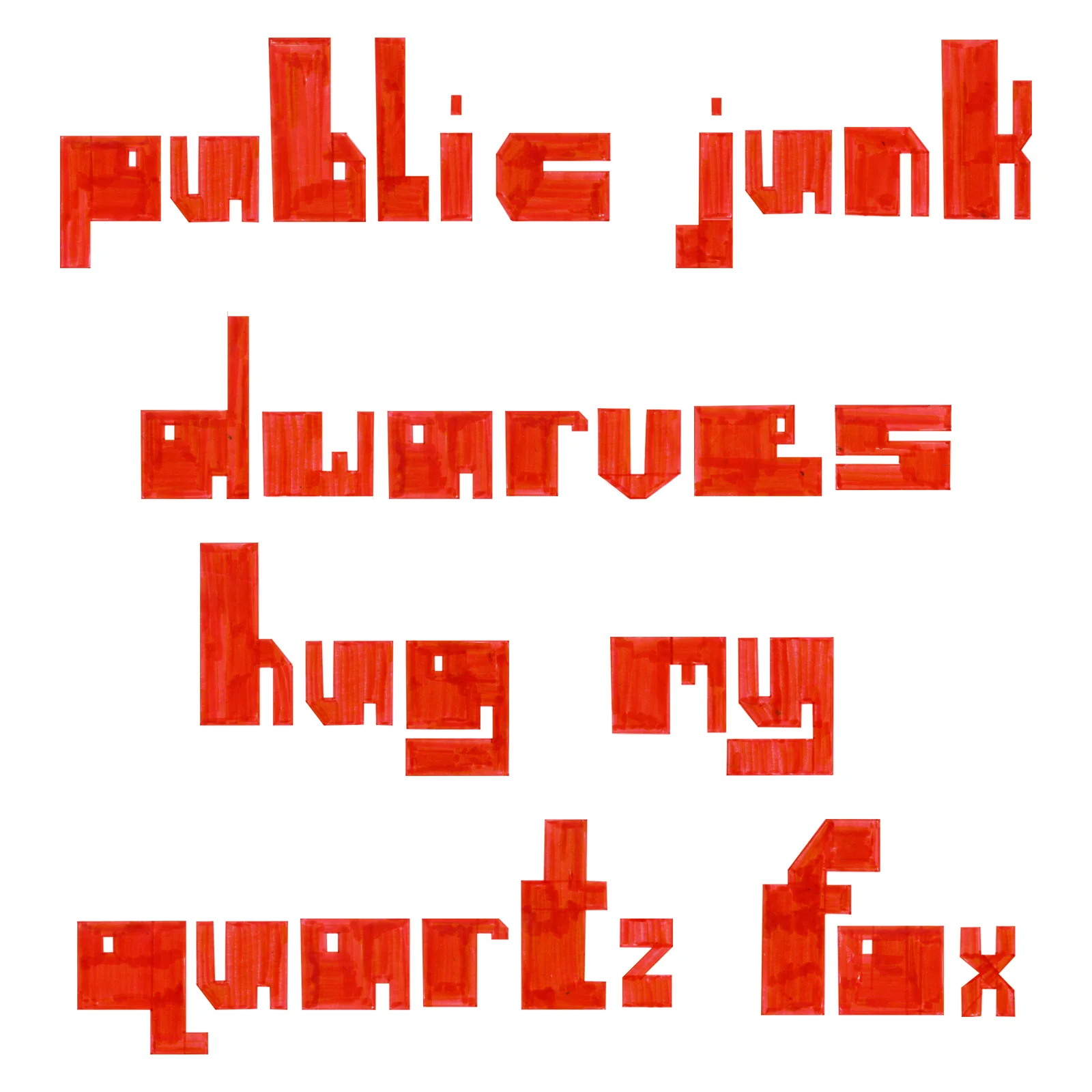 Blocky Typeface